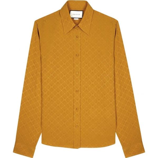 メンズ Gg Jacquard Orange グッチ Silk シャツ Shirt シャツ Dy Ff9c9e5ad1 フェルマート Orange メンズ Gucci Gg Jacquard トップス Fermart 2号店