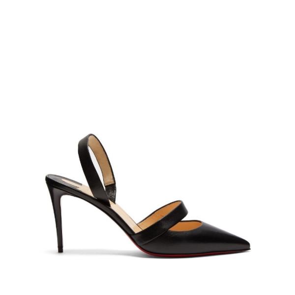 人気no 1 のクリスチャン ルブタン レディース パンプス シューズ 靴 Actina Slingback Leather Pumps Black 即納 大特価 の