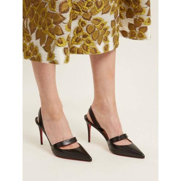 人気no 1 のクリスチャン ルブタン レディース パンプス シューズ 靴 Actina Slingback Leather Pumps Black 即納 大特価 の