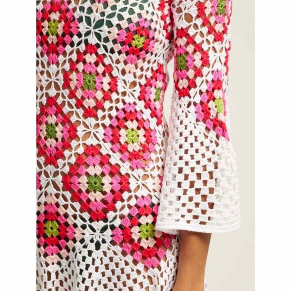 Side V Neck ビーチーサイド My ワンピース ドレス Bisou ビーチウェア Cotton ビーチウェア V Neck Crocheted Knit Beachy Cotton レディース マイ Vネック Midi Dress Ivory Hb フェルマート Fermart 2号店
