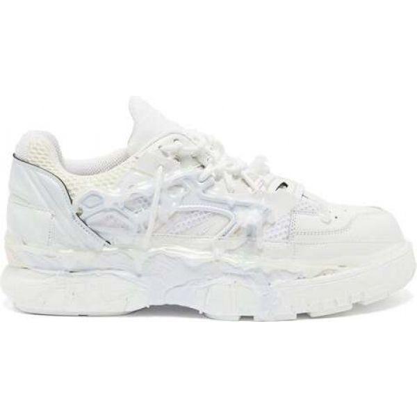 メゾン マルジェラ Maison Margiela メンズ スニーカー シューズ 靴 Fusion Leather And Mesh Trainers White Www Manica Co Mz