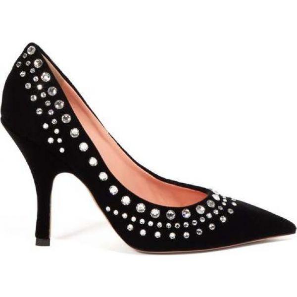 ロシャス Rochas レディース パンプス シューズ 靴 Crystal Embellished Velvet Pumps Black Ypt Or Id