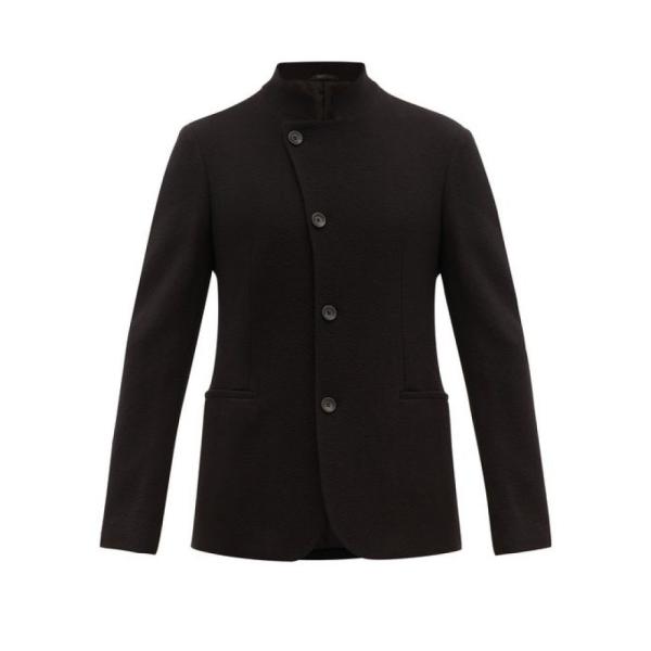 アルマーニ アルマーニ Giorgio Armani メンズ ジャケット Black アウター Single Breasted Boiled Boiled Virgin Wool Jacket Black Hb 1281127 フェルマート Fermart 2号店