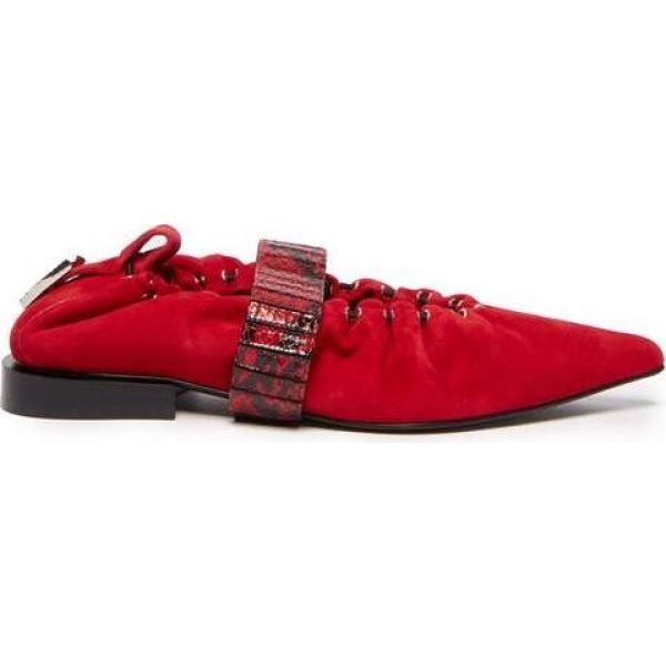 トーガ Toga レディース スリッポン フラット シューズ 靴 Python Effect Band Suede Flats Red Www Lucascdgpiga Com