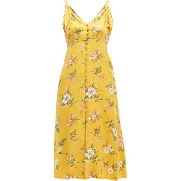 レベッカ Silk Blend テイラー Rebecca Taylor レディース Dress パーティードレス ワンピース ドレス レベッカ Lita Floral Print Silk Blend Dress Yellow Hb フェルマート Fermart 2号店