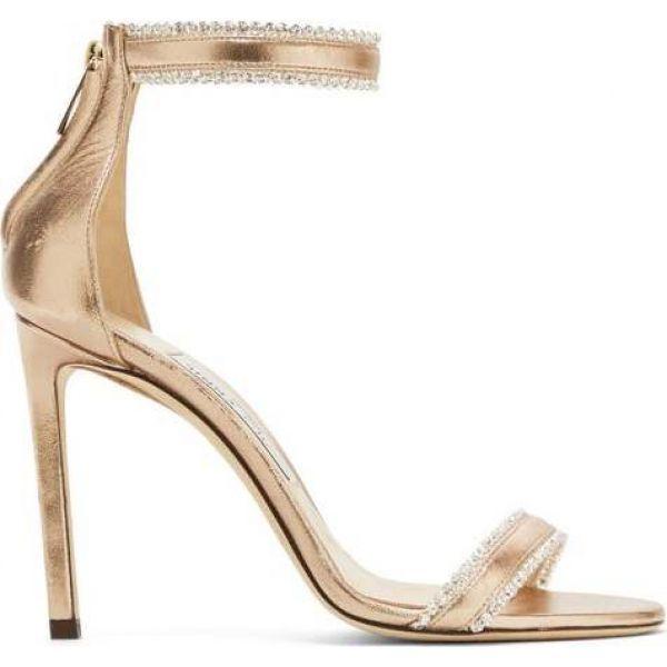 ジミー チュウ Jimmy Choo レディース サンダル ミュール シューズ 靴 Dochas 100 Crystal Trimmed Leather Sandals Rose Gold Naturalstonecouncil Org Index Php