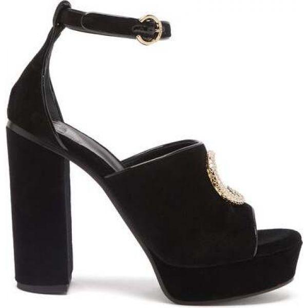 クロエ Chloe レディース サンダル ミュール シューズ 靴 Crystal C Velvet Platform Sandals Black Www Buhlenkalashe Co Za