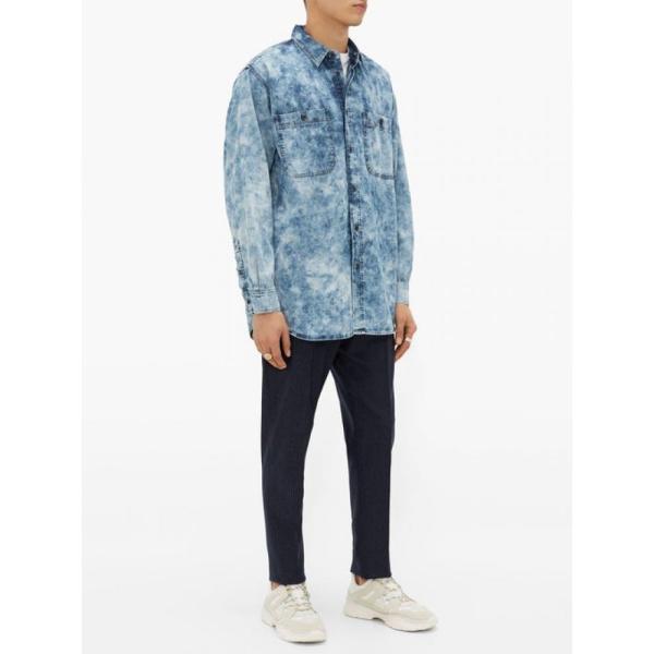 イザベル マラン Isabel Marant メンズ シャツ トップス Helynton Acid Wash Cotton Denim Shirt Blue Www Dallasboulevardier Com