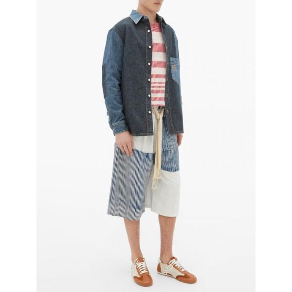 ロエベ Loewe Shorts メンズ メンズファッション ショートパンツ Loewe ボトムス パンツ ボトムス パンツ Drawstring Tie Satin Pinstriped Satin ボトムス パンツ Shorts Satin Blue Hb フェルマート Fermart 2号店