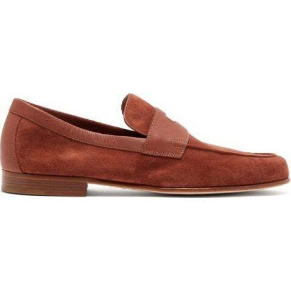 ジョンロブ John Lobb メンズ ローファー シューズ 靴 Hendra Suede Penny Loafers Rust Brown Pymr Go Th
