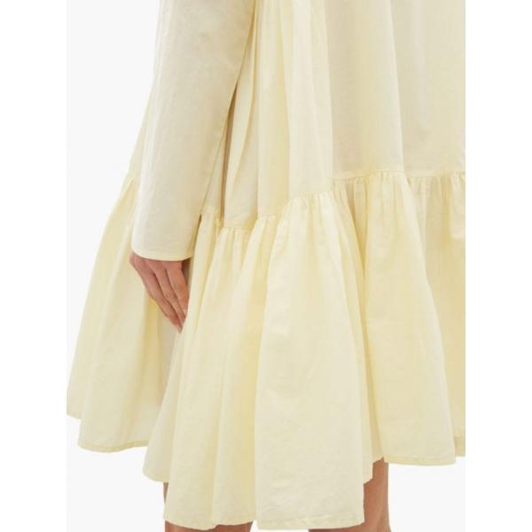 マーレット Merlette Shirtdress ファッション レディース Shirtdress ビーチウェア シャツワンピース ワンピース ドレス 水着 ビーチウェア Martel Tiered Cotton Lawn Shirtdress Yellow Hb フェルマート Fermart 2号店