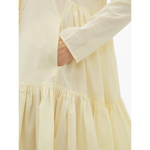 マーレット Merlette Shirtdress ファッション レディース Shirtdress ビーチウェア シャツワンピース ワンピース ドレス 水着 ビーチウェア Martel Tiered Cotton Lawn Shirtdress Yellow Hb フェルマート Fermart 2号店
