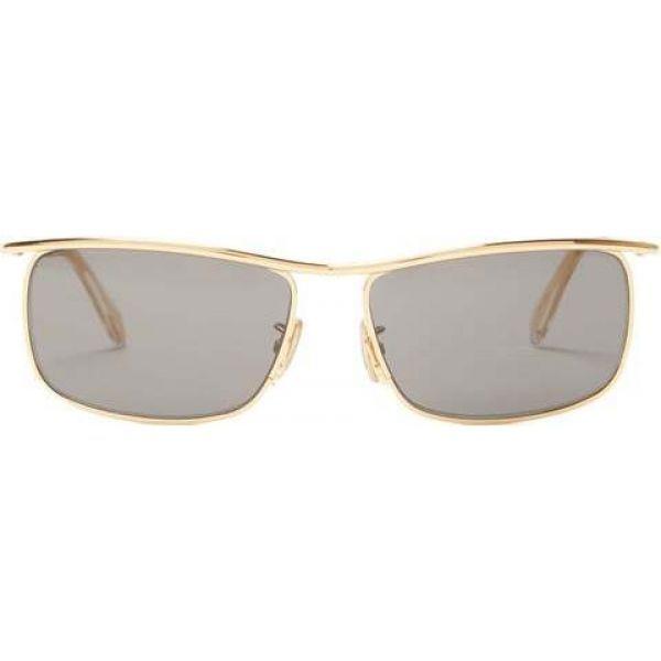 セリーヌ Celine Eyewear メンズ 春の新作続々 メガネ Metal サングラス Rectangular Gold Sunglasses