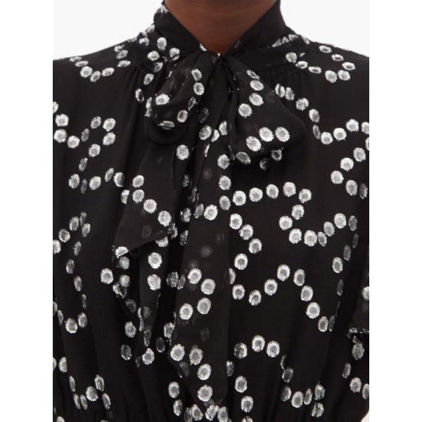 高質本物注文割引 レベッカ テイラー Rebecca Taylor レディース ワンピース ワンピース ドレス Nuage Polka Dot Fil Coupe Silk Blend Dress Black 品質満点ランキング1位