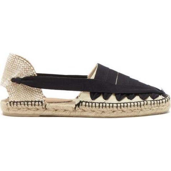 カスタニエール Castaner メンズ エスパドリーユ シューズ 靴 Norman Canvas Jute Espadrilles White Black Olhodaguadocasado Al Gov Br