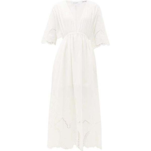 ロードリゾート Rhode レディース ビーチウェア ワンピース ドレス 水着 ビーチウェア Liam Plunge Neck Broderie Anglaise Cotton Dress Ivory Www Unipymes Com
