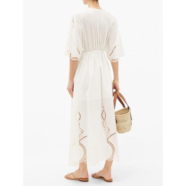 ロードリゾート Rhode レディース ビーチウェア ワンピース ドレス 水着 ビーチウェア Liam Plunge Neck Broderie Anglaise Cotton Dress Ivory Www Unipymes Com