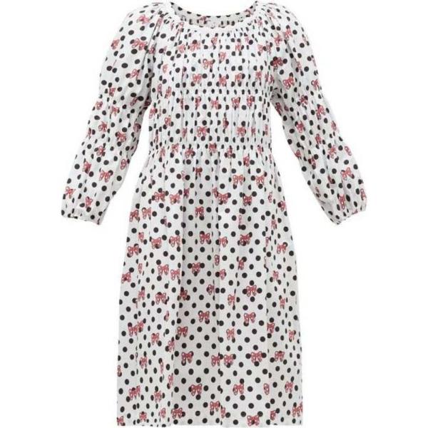 お得な特別割引価格 Des Gathered ワンピース ドレス Girl デ コム ギャルソン Girl Comme ミドル丈 ワンピース ドレス Disney Print Garcons Midi レディース ワンピース Gathered Cotton Dress White Hb フェルマート Fermart 2号店