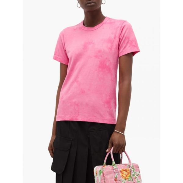 comme des garcons pink tie dye shirt