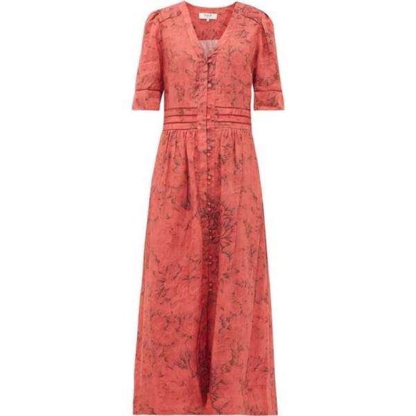 シー Sea レディース Floral Print ワンピース シャツワンピース レディース ワンピース ドレス Mimi Floral Print Cotton Mimi Shirtdress Red Hb フェルマート Fermart 2号店