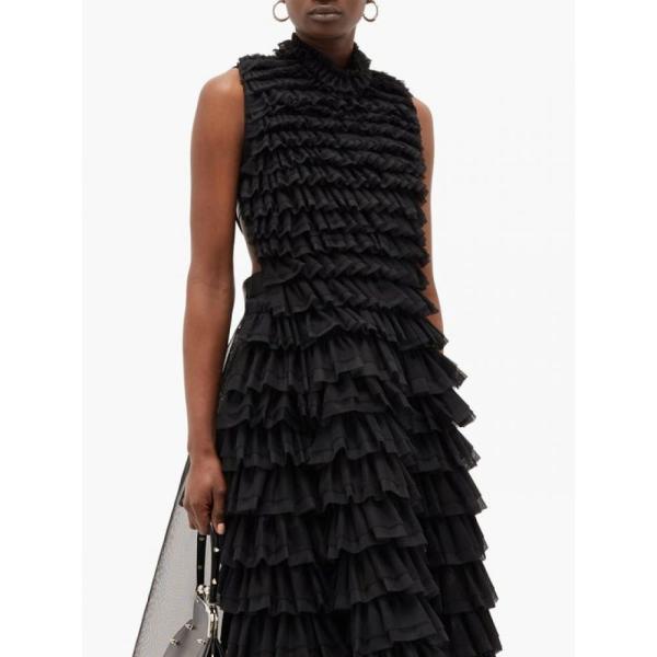 ノワール ケイ ニノミヤ Noir ニノミヤ Kei Ninomiya Kei レディース ワンピース Dress ワンピース ドレス Ruffled Tulle Dress Black Hb フェルマート Fermart 2号店