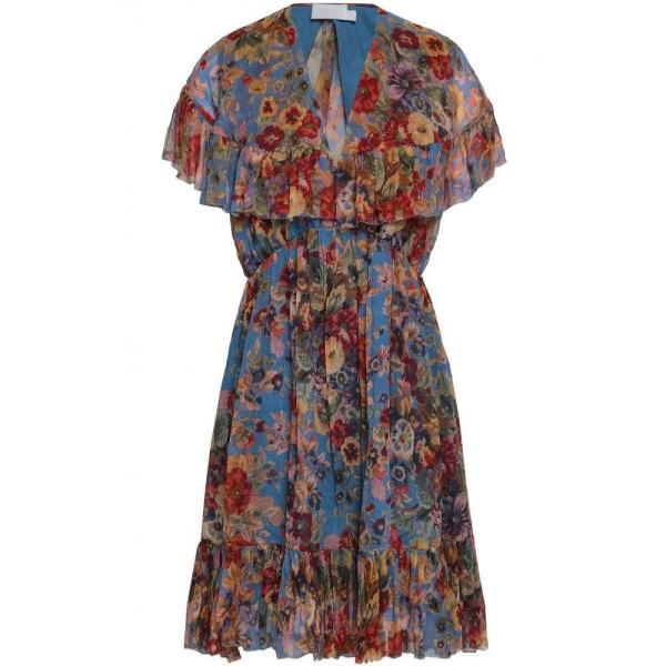 ワンピース ドレス Silk Georgette Cutout ジマーマン ファッション レディース Zimmermann Silk Georgette Floral Print Multicolor ワンピース Dress Fermart Lo Ff08f フェルマート ワンピース Mini 2号店