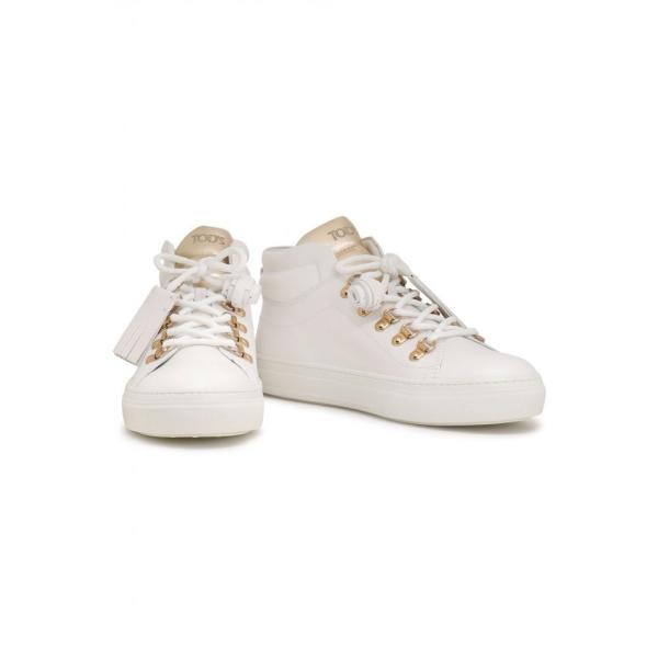 Leather スニーカー トッズ Sneakers シューズ 靴 Tods White Tods High Top 2号店 Fermart シューズ 靴 White レディース Lo Ff23bcfb1d フェルマート