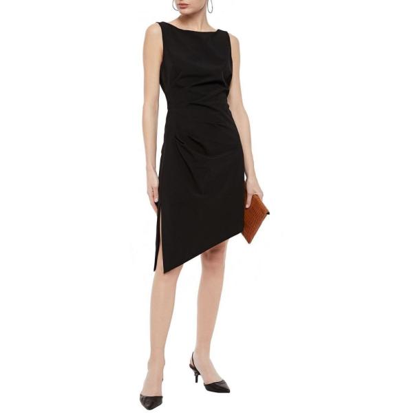 通販オンラインストア Milly Asymmetric ファッション ミリー ワンピース Cady Ruched ワンピース ドレス ワンピース Dress レディース Dress Black 通販超安い