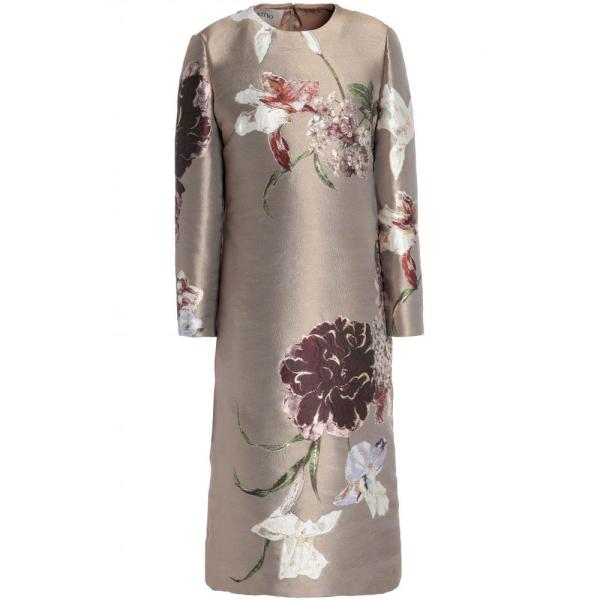 ヴァレンティノ Valentino レディース ノースリーブ ヴァレンティノ ワンピース ワンピース ドレス Metallic Silk Blend レディース Floral Jacquard Dress Brass Lo Ff5d702c22 フェルマート Fermart 2号店