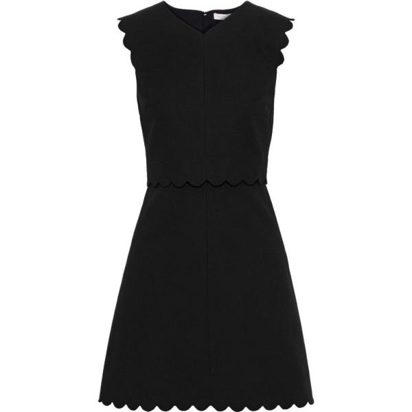 Taylor ワンピース ワンピース ドレス Scalloped ミニ丈 Rebecca ワンピース Layered レディース レベッカ テイラー レディース Scalloped Cotton Blend Mini Dress Black Lo Ffc44e5901 フェルマート Fermart 2号店