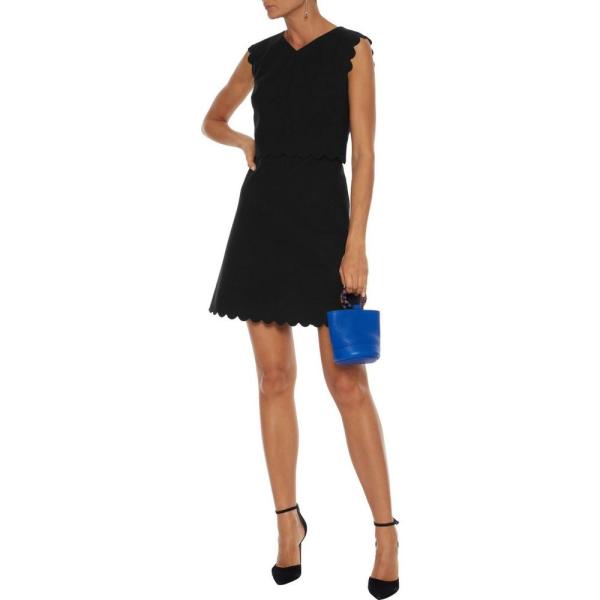Taylor ワンピース ワンピース ドレス Scalloped ミニ丈 Rebecca ワンピース Layered レディース レベッカ テイラー レディース Scalloped Cotton Blend Mini Dress Black Lo Ffc44e5901 フェルマート Fermart 2号店