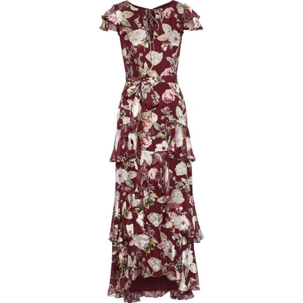 アリス アンド オリビア オリビア Dress Alice Olivia ワンピース レディース ワンピース ティアードドレス Jenny Tiered Floral Print Fil Coupe Chiffon Maxi Dress Burgundy Lo Ffcc36b1 フェルマート Fermart 2号店