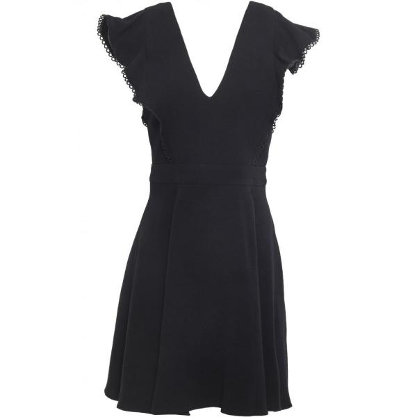バッシュ Ba Sh レディース ワンピース ワンピース ドレス ファッション Oskia ノースリーブ Ruffle Trimmed Crepe Mini Ruffle Trimmed Dress Black Lo Ffd フェルマート Fermart 2号店