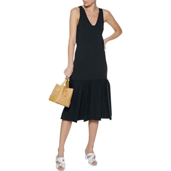 限定特価品のミドル丈 Tibi ワンピース Fluted ワンピース ドレス Midi Dress レディース ミドル丈 Midnight Ponte ティビ ワンピース Pleated Midnight Blue 格安ショップ の