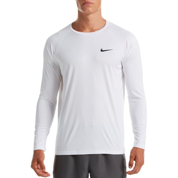新発 ナイキ Nike メンズ ラッシュガード 水着 ビーチウェア Essential Long Sleeve Hydro Rash Guard White 321beatz Com
