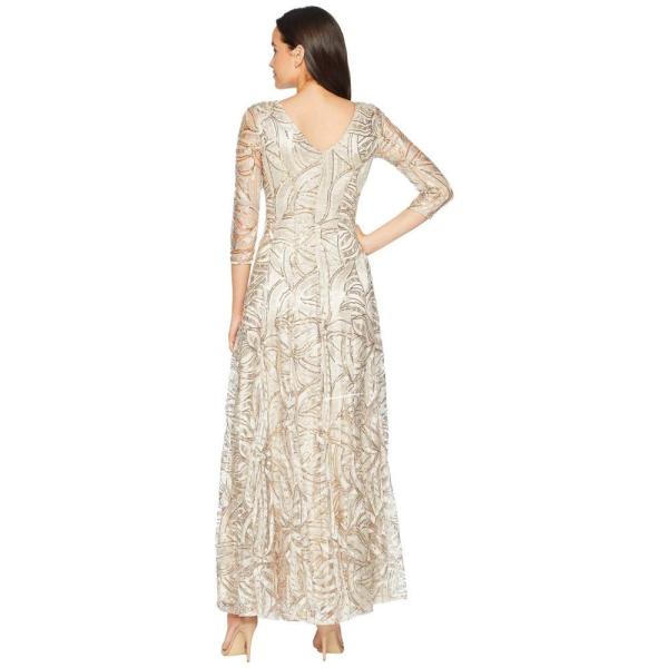 タハリ Tahari By Asl レディース パーティードレス ワンピース ドレス Novelty Sleeved Sequin ファッション Sleeved Sleeved Gown Champagne Sh2 270 フェルマート Fermart 2号店