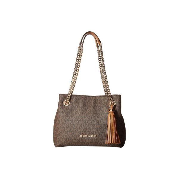 マイケル コース Messenger Michael ファッション Michael Kors レディース ショルダーバッグ バッグ Signature Jet Set Chain Signature Medium Messenger Brown Sh2 6 フェルマート Fermart 2号店