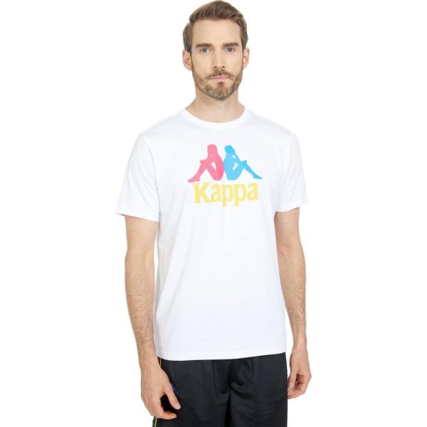 カッパ Kappa メンズ Tシャツ トップス Authentic Estessi White/Fuchsia Fragola/Blue  Aster/Yellow Dark