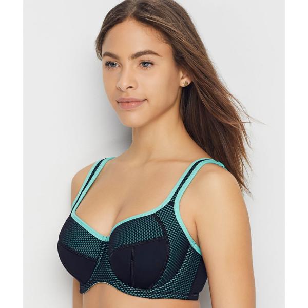 ポアモア Pour Moi レディース スポーツブラ インナー 下着 Cassie Convertible High Impact Underwire Sports Bra Black Aqua Www Cholarisk Com