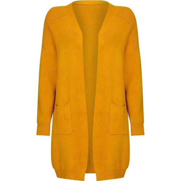 オンライン 発送 ロング レディース ユミ トップス カーディガン Ak7ux5654 Yumi Mustard Mustard Longline Knitted Cardigan アウトレット 店舗 価格 Jlt Polinema Org