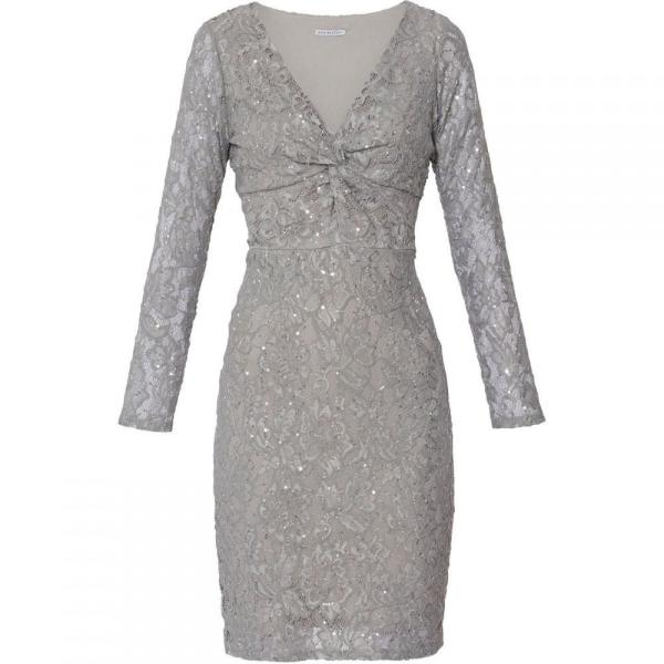 激安人気新品高評価 のジーナ バッコーニ Gina Bacconi レディース ワンピース ワンピース ドレス Janella Sequin Lace Dress Grey 限定セール の