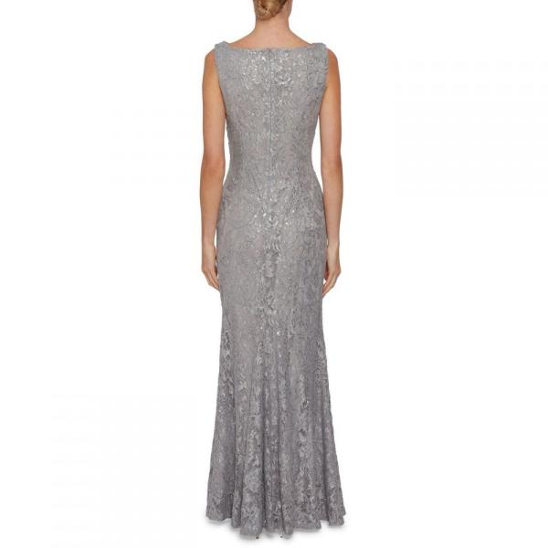 超格安価格 ジーナ バッコーニ Gina Bacconi レディース ワンピース ワンピース ドレス Harlene Lace Maxi Dress Grey 21最新のスタイル