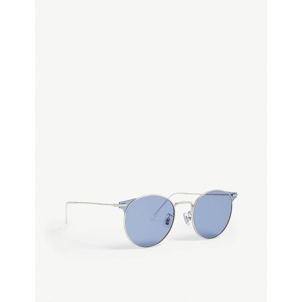 100 の保証高評価 のレディース メガネ サングラス Moor Round Frame Gentle Silver 02 Round Frame レディースファッション Silver Sunglasses Fermart Ap5 3279 フェルマート ジェントルモンスター Monster Blue 3号店