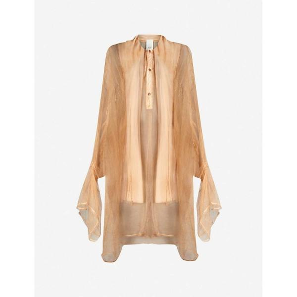 パイドン Phaedo レディース ワンピース チュニックドレス ワンピース ドレス Sheer Silk Organza Tunic Mini Dress Pale Yellow Sagaretxe Net