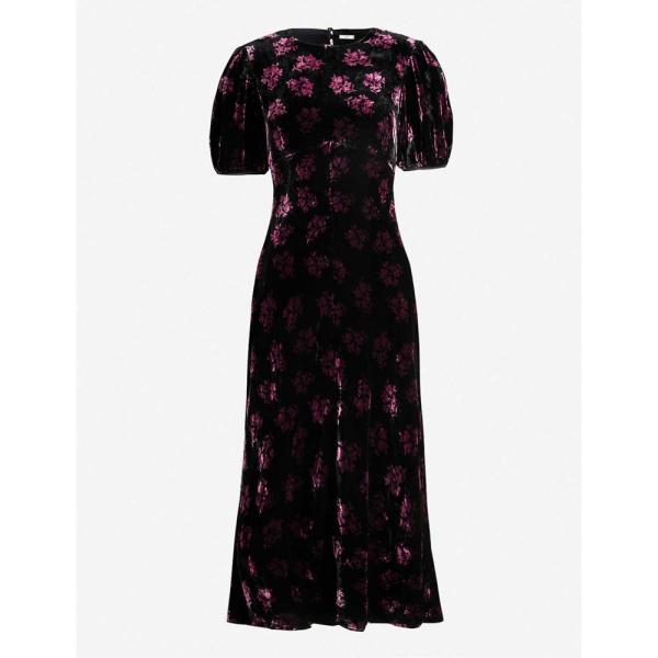 即納 最大半額 のリキソrixo レディースパーティードレスマキシ丈ワンピース ドレスdaisy Floral Print Velvet Maxi Dress Bunch Shadow Floral 今季ブランド短納期 の
