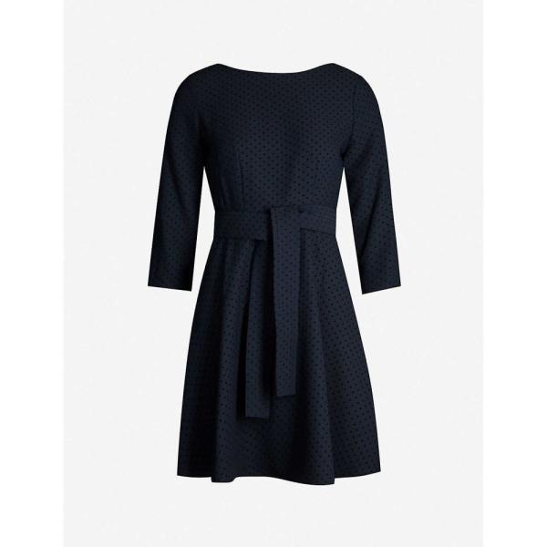人気top Claudie ワンピース チュニック レディース Pierlot Dress ワンピース レディース Crepe Belted ワンピース ドレス Dress Navy クローディ ピエルロ ミニ丈 Roselie Mini Ap5 026 フェルマート Fermart 3号店