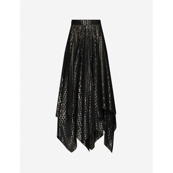 アズディンアライア Azzedine Alaia レディース ミニスカート スカート Asymmetric High Waist Jacquard Midi Skirt Black Sagaretxe Net