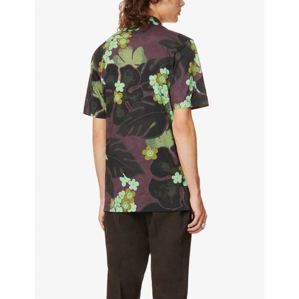 ドリス ヴァン ノッテン Noten Dries Floral Print Van Noten ノッテン メンズ ポロシャツ トップス Hadlers Floral Print Regular Fit Cotton Polo Shirt Dessin C Ap5 フェルマート Fermart 3号店