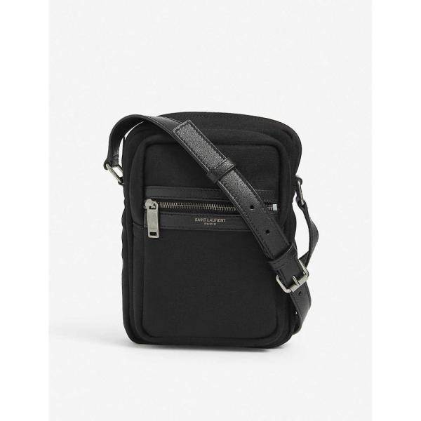イヴ サンローラン Saint Laurent メンズ メッセンジャーバッグ バッグ Canvas And Leather Crossbody Bag Black Ap5 010 フェルマート Fermart 3号店 通販 Yahoo ショッピング