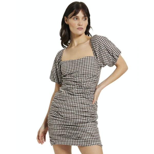 売場 ワンピース ドレス レディース パーティードレス サブタイトル Chocolate Bro Subtitled Puff Open Norah Gingham Ecr1b Dress Back 数量値引き Jlt Polinema Org